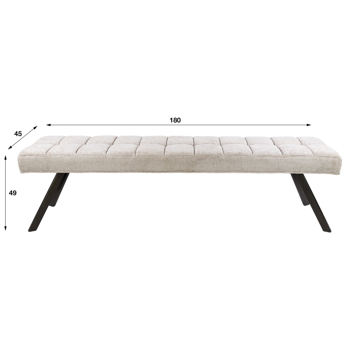 Bank Raster 180cm / Hoven sand - braun