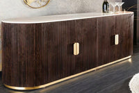 SCORPION Solid sideboard 140cm brown mango wood elaborate 3D carvings