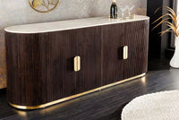 SCORPION Solid sideboard 140cm brown mango wood elaborate 3D carvings