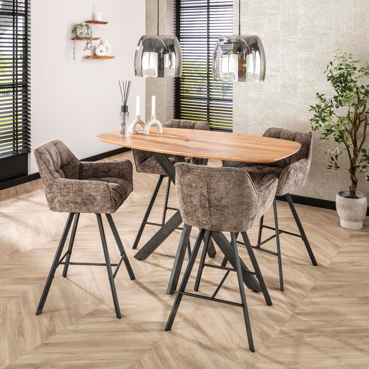 Barstuhl Raster drehbar 2-er Pack