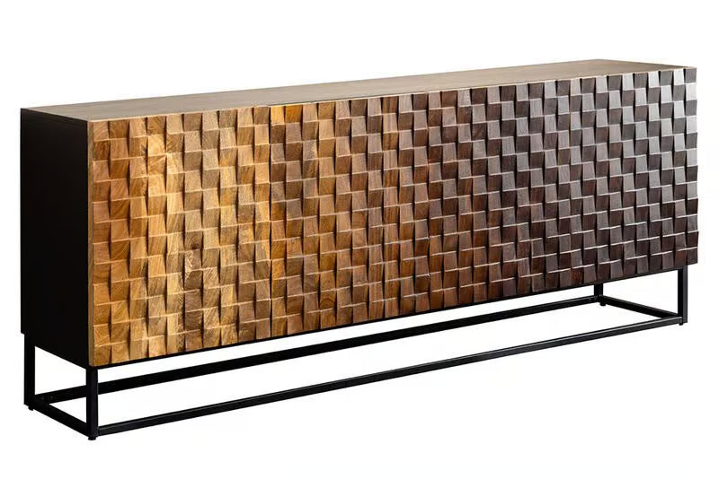 AMAZONAS solid sideboard 160cm mango wood natural front design