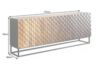 AMAZONAS solid sideboard 160cm mango wood natural front design