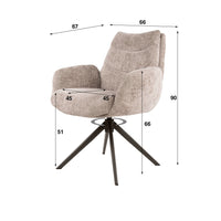 LOUNGE Armstuhl drehbar 2-er Pack / Hoven