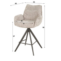 LOUNGE Barstuhl drehbar 2-er Pack / Hoven