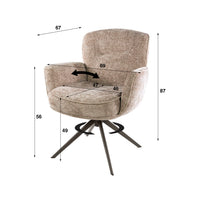 FORZA Armstuhl drehbar 2-er Set / Hoven