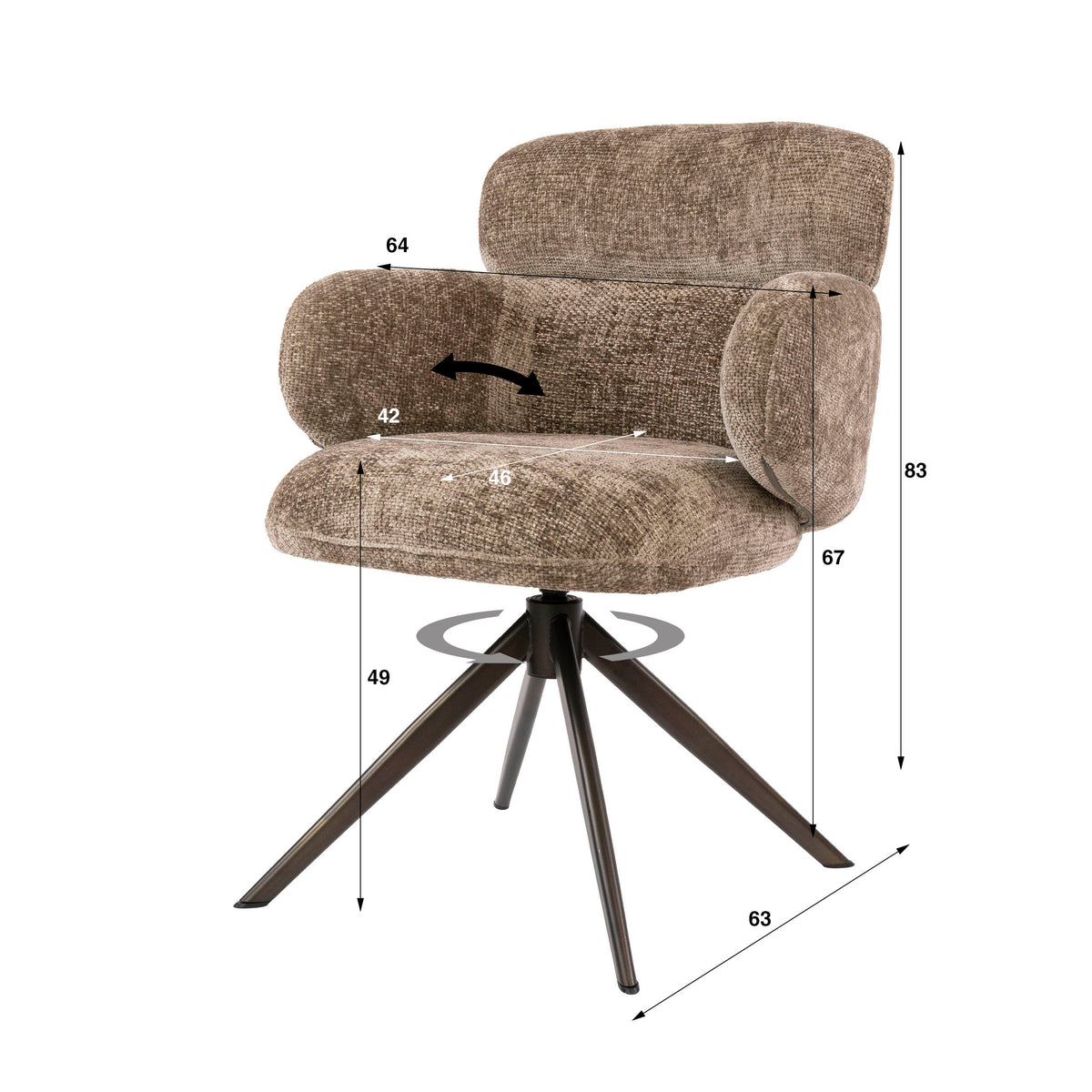 FLEX Armstuhl –  drehbar 2er Set