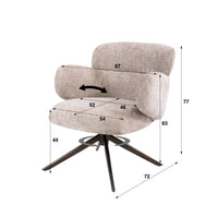 Sessel Flex drehbar / Hoven sand champagne - braun