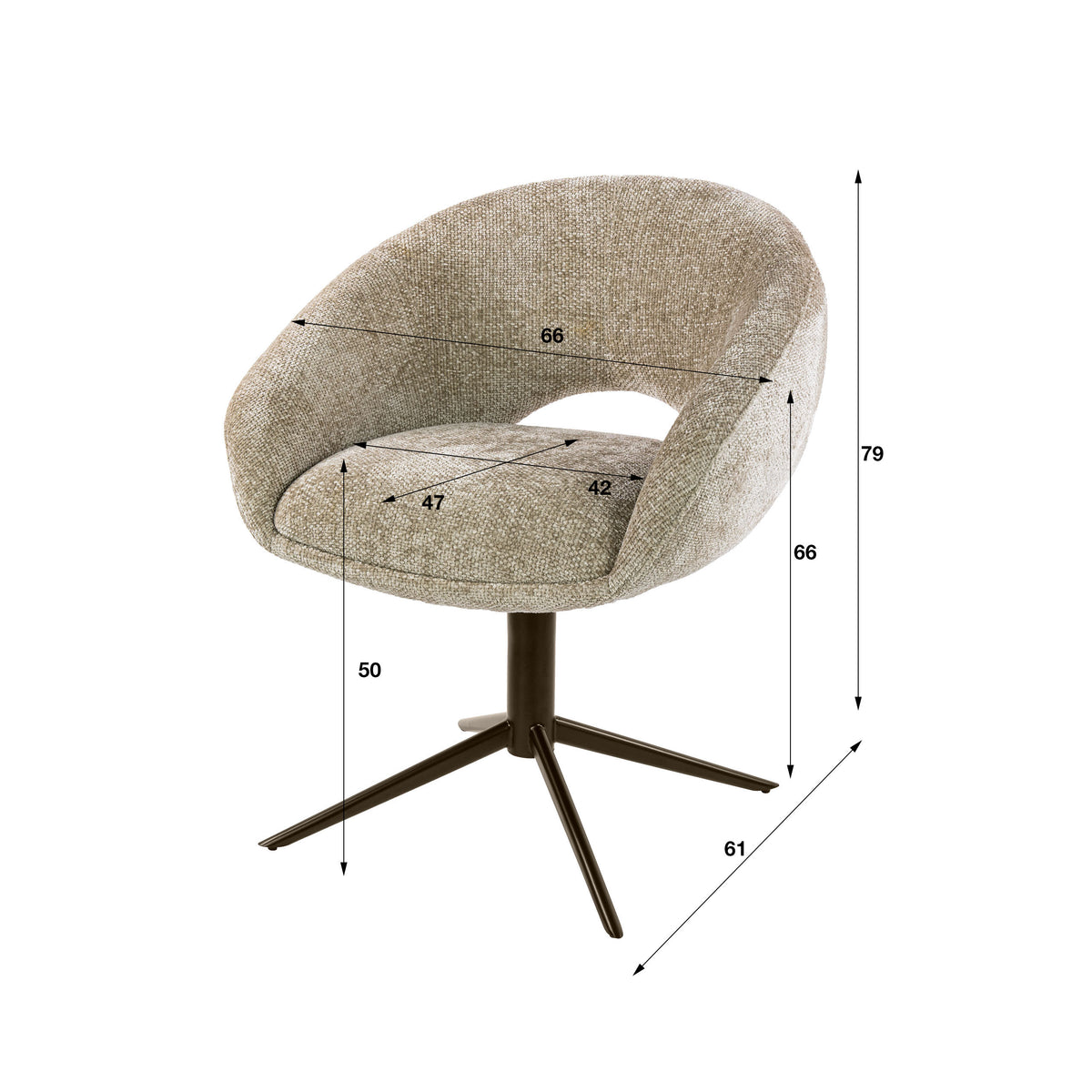 Armstuhl Cupa drehbar 2-er