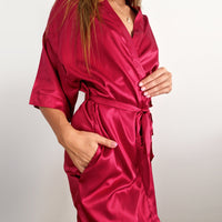 Damenbademantel Kimono Satin