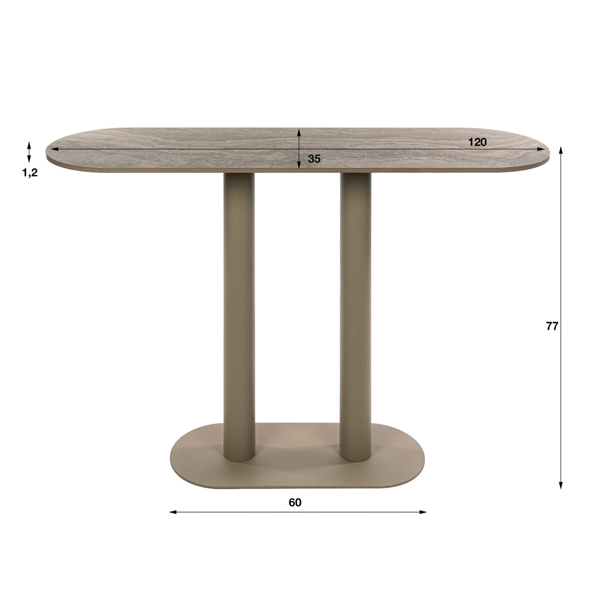Konsolentisch Selvo / 3D travertin sand