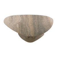 Couchtisch Selvo dreieckig / 3D travertin sand