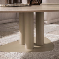 Couchtisch Selvo dreieckig / 3D travertin sand