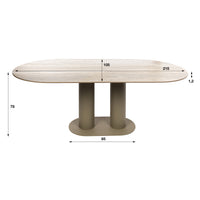 Esstisch Selvo 215cm / 3D travertin sand