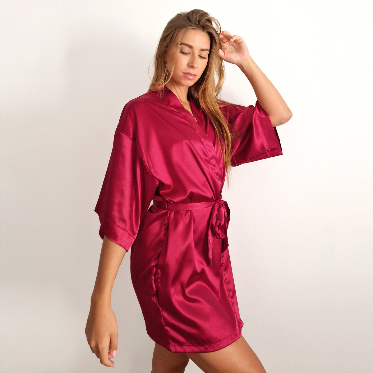 Damenbademantel Kimono Satin