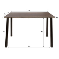 Bartisch Edge Pure 147cm / Massiv Akazie braun