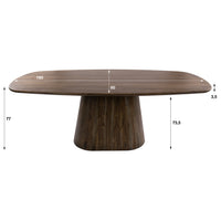Esstisch Central dänisch oval / Massiv Akazie braun