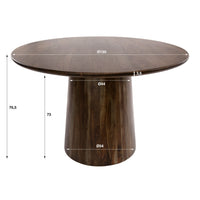 Esstisch Central rund Ø130cm / Massiv Akazie braun