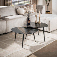 ARCHITECTURE Industrial coffee table 100cm oiled oak black frame