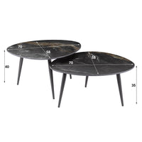 ARCHITECTURE Industrial coffee table 100cm oiled oak black frame
