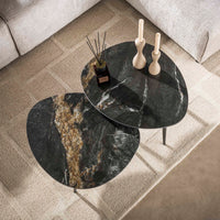 ARCHITECTURE Industrial coffee table 100cm oiled oak black frame