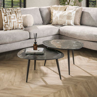 ARCHITECTURE Industrial coffee table 100cm oiled oak black frame