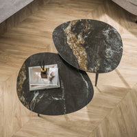 ARCHITECTURE Industrial coffee table 100cm oiled oak black frame