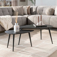 ARCHITECTURE Industrial coffee table 100cm oiled oak black frame