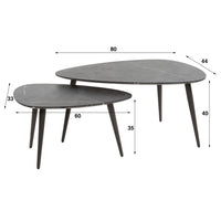 ARCHITECTURE Industrial coffee table 100cm oiled oak black frame