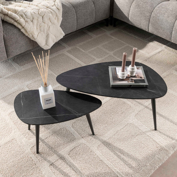 ARCHITECTURE Industrial coffee table 100cm oiled oak black frame