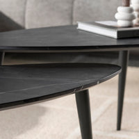 ARCHITECTURE Industrial coffee table 100cm oiled oak black frame