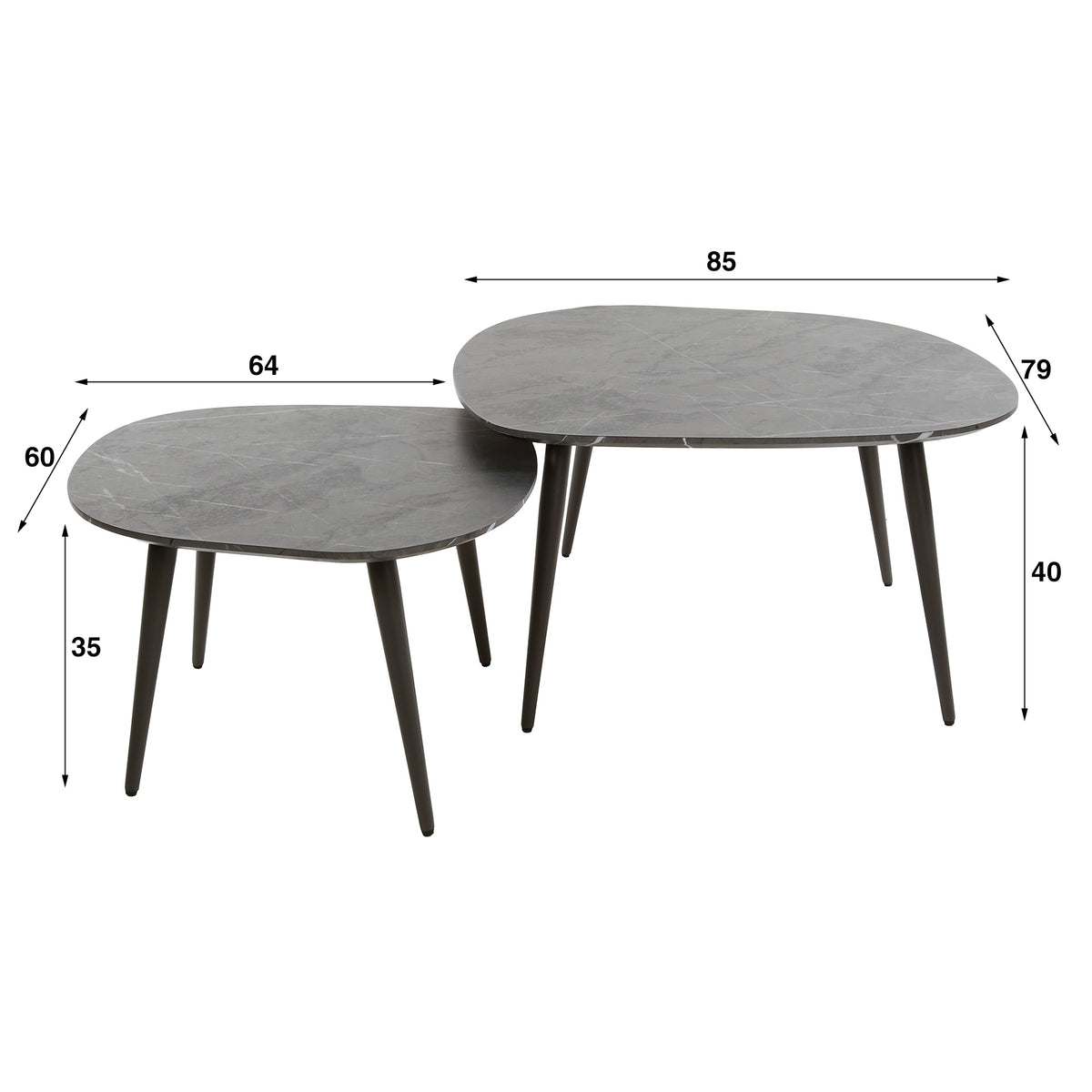 ARCHITECTURE Industrial coffee table 100cm oiled oak black frame