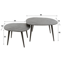 ARCHITECTURE Industrial coffee table 100cm oiled oak black frame
