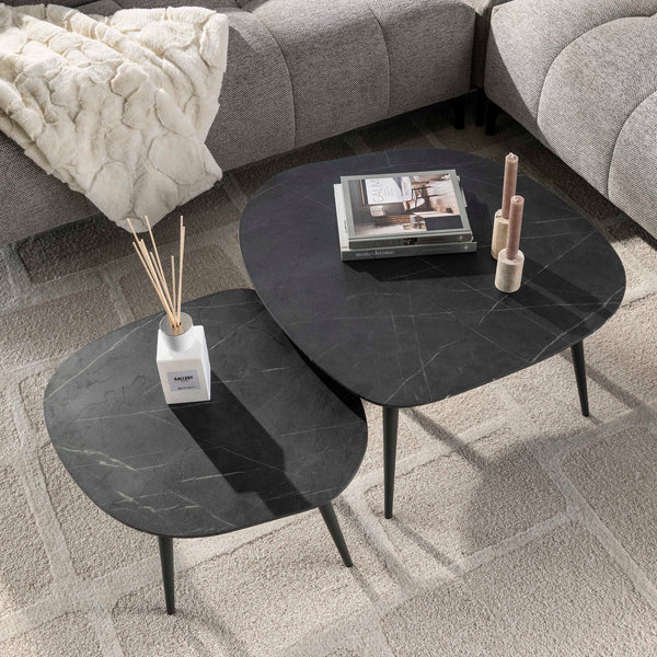 ARCHITECTURE Industrial coffee table 100cm oiled oak black frame