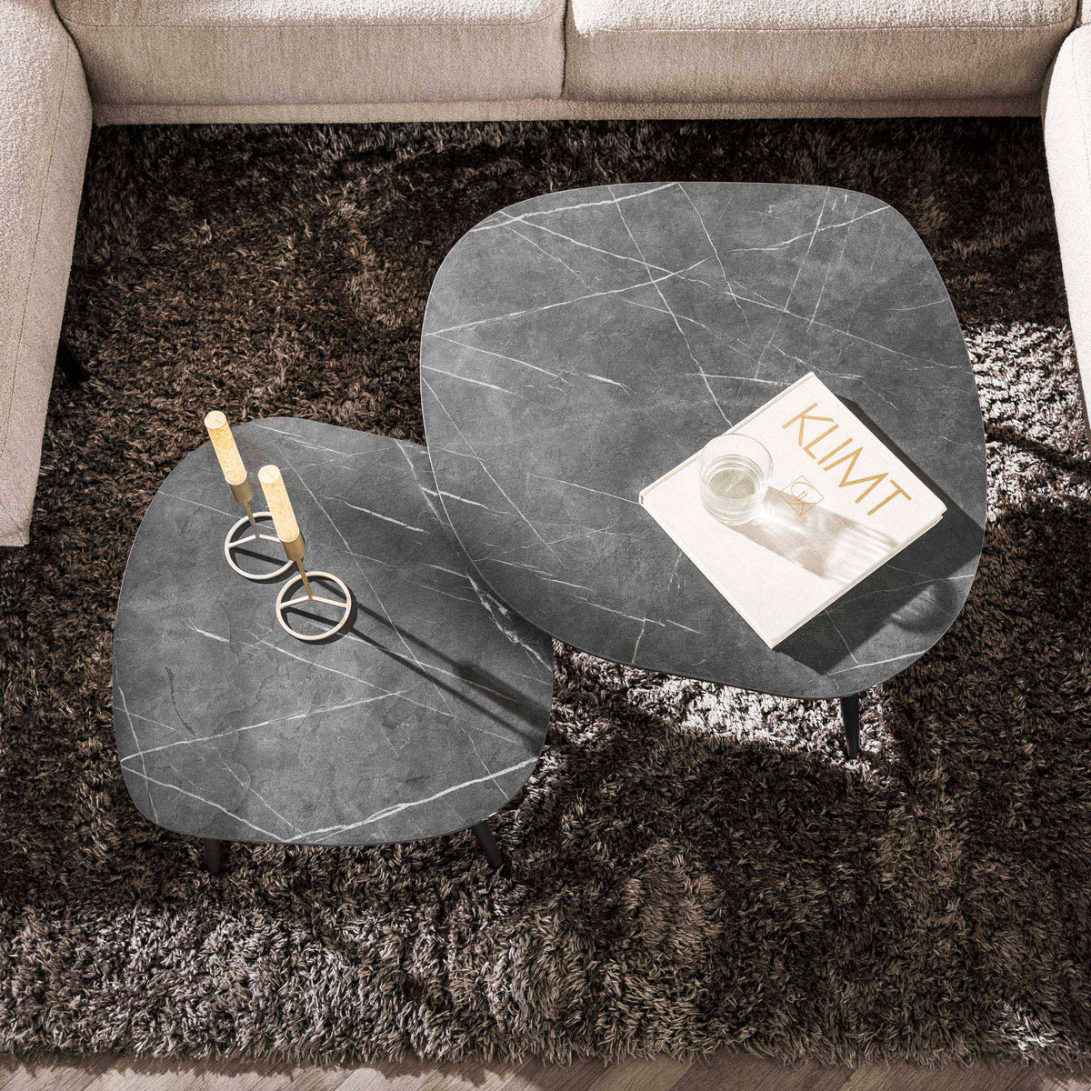 ARCHITECTURE Industrial coffee table 100cm oiled oak black frame