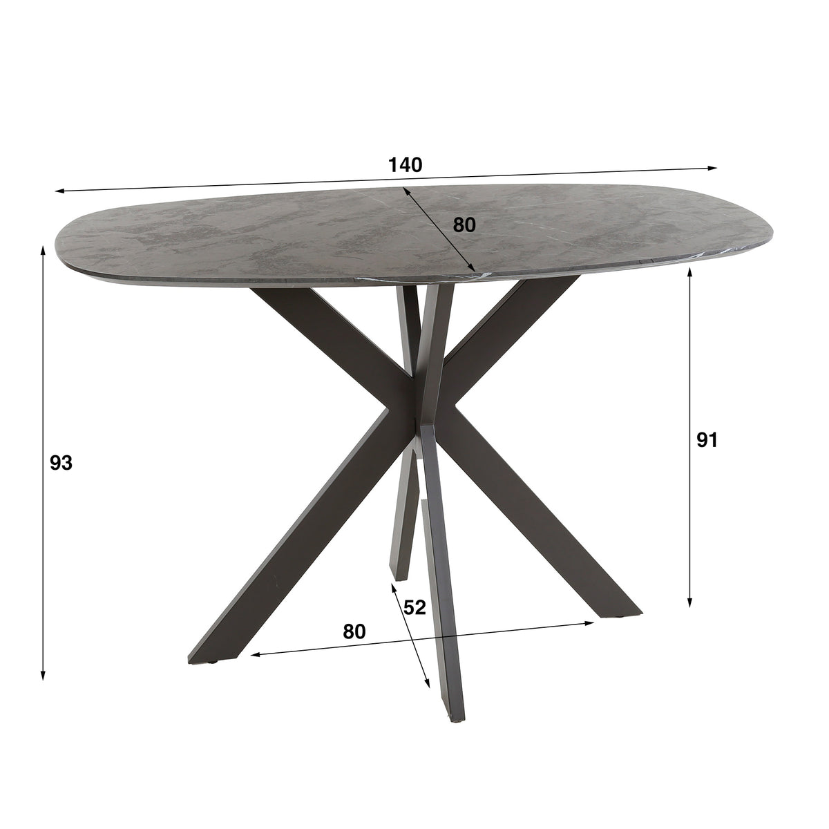 DURA STEEL Industrial console table 100cm black with two shelves