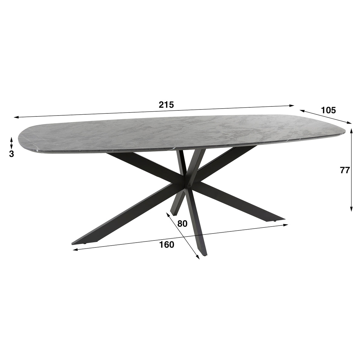 DURA STEEL Industrial console table 100cm black with two shelves