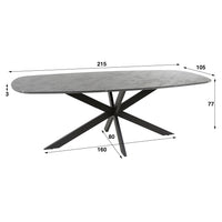 DURA STEEL Industrial console table 100cm black with two shelves