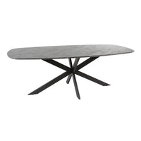 DURA STEEL Industrial console table 100cm black with two shelves