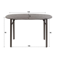 DURA STEEL Industrial console table 100cm black with two shelves
