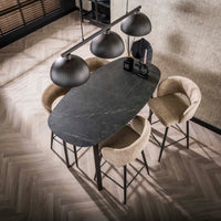 DURA STEEL Industrial console table 100cm black with two shelves