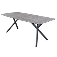 Esstisch oval 160 cm / 3D-Optik Eiche Antiquewash oder Betongrau