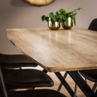 Esstisch oval 190 cm / 3D-Optik Eiche Antiquewash oder Betongrau