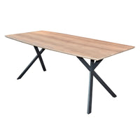 Esstisch oval 190 cm / 3D-Optik Eiche Antiquewash oder Betongrau