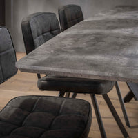 Esstisch oval 190 cm / 3D-Optik Eiche Antiquewash oder Betongrau