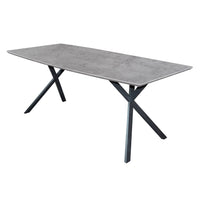 Esstisch oval 190 cm / 3D-Optik Eiche Antiquewash oder Betongrau