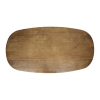 CLIFF Esstisch ovales Rohr 215cm / Massiv Mango sand