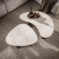 CERAMO aperto Couchtisch 2er Set / 3D Keramik Taj Mahal
