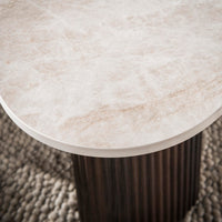 CERAMO aperto Couchtisch 2er Set / 3D Keramik Taj Mahal