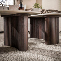 CERAMO aperto Couchtisch 2er Set / 3D Keramik Taj Mahal