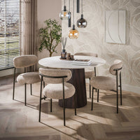 Esstisch Ceramo Centro rund Ø120cm / 3D Keramik Taj Mahal